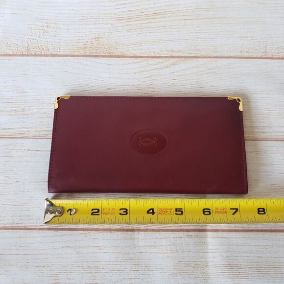 Cartier Vintage Leather Bifold Checkbook Wallet Designer Luxury Unisex - Picture 16 of 16